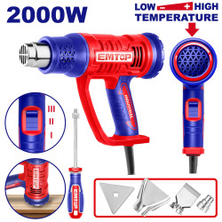 HEAT GUN 2000W VOLTAGE:220-240V~50/60HZ TEMP 50/50 AIRFLOW:450/300/450L/MIN  EHGN20045 EMTOP