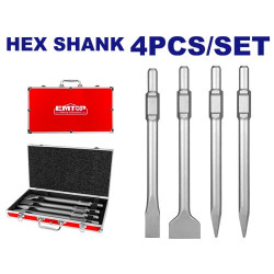 HEX CHISEL 4PCS ECHS0304375 EMTOP