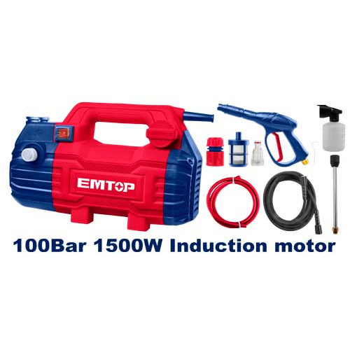 HIGH PRESSURE WASHER VOLTAGE:220-240~50HZ POWER:1500W 100BAR(1450PSI) EHPW1501 EMTOP