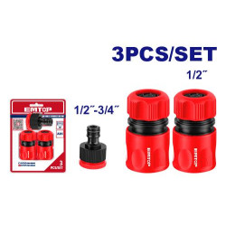 HOSE QUICK CONNECTORS 3PCS SET EQCS11231 EMTOP