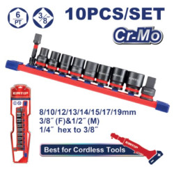 IMPACT SOCKET SET 10 PCS 3/8