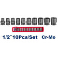 IMPACT SOCKET SET 10PCS 1/2'' EMSS12101 EMTOP