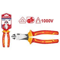INSULATED H/D DIAGONAL CUTTING PLIERS SIZE:7''/180MM EPLRHD0731 EMTOP