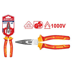 INSULATED LONG NOSE PLIERS SIZE:6''/160MM EPLRL0631 EMTOP