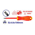 INSULATED SCREWDRIVER SL4.0*100MM ESDRJ4100 EMTOP