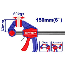 QUICK BAR CLAMP SIZE:63X150MM ECLPQ60101 EMTOP