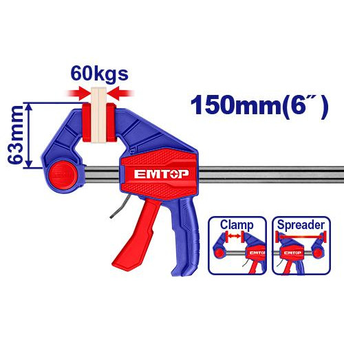QUICK BAR CLAMP SIZE:63X150MM ECLPQ60101 EMTOP