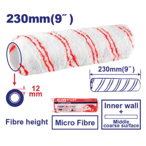 ROLLER COVER SIZE:230MM/9'' LENGTH:12MM ECBH062302 EMTOP