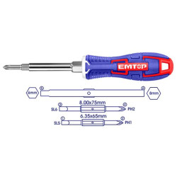 SCREWDRIVER 6 IN 1 SET ESDRH0602 EMTOP