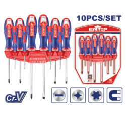 SCREWDRIVER AND PRECISION SCREWDRIVER 10PCS/SET ESST1002 EMTOP