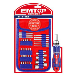SCREWDRIVER BIT 43PCS SET EBST04302 EMTOP