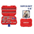 SOCKET SET 1/4'' 50PCS/SET ESKT14501 EMTOP