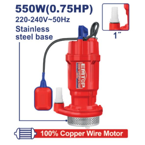 SUBMERSIBLE PUMP 550W(0.75HP) EWPPS05501 EMTOP