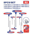 T-HANDLE TORX WRENCH 8PCS/SET ETHW6063 EMTOP
