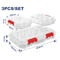 TRANSPARENT ORGANIZERS 3PCS/SET SIZE: 180X165X50MM EMTB8343 EMTOP
