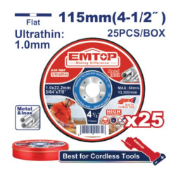 ULTRA-THIN METAL CUTTING DISC SET (115) EACD11011525 EMTOP