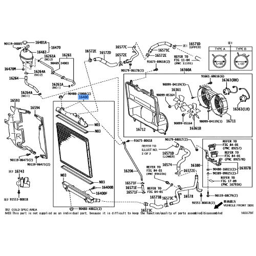 Genuine Toyota Radiator Assembly 16400-75472 OEM