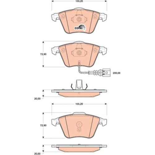 Brake Pad Set/A3/Audi Tt/Golf