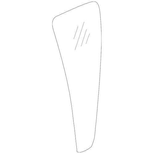 Glass-Rear Door Corner,Rh