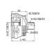 outer cv joint 27x53x33