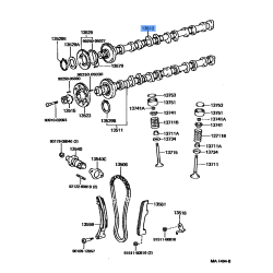 Camshaft 13502-66010 for Toyota 7M Engine