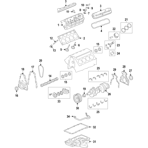 GENERAL MOTORS 12627520 Crankshaft Rear Oil Seal Housing Gasket