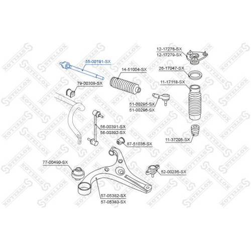 Steering Rod ! Hyundai Accent 1.4I-1.6I/1.5Crdi 06>
