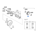 GENUINE OEM 43517-35010 REAR WHEEL ABS ROTOR SPEED CONTROL BEARING RING - TOYOTA