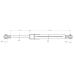 Trunk Gas Strut L268/510N - Febest 02117-003
