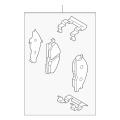 NISSAN D1M60-9FE0A Genuine Disc Brake Pad Set