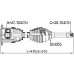 cv axle shaft assembly right 498.5x28