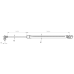tailgate gas strut right (with bracket) l468/535n