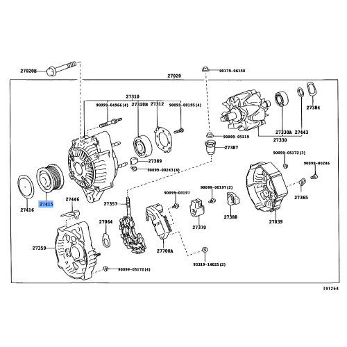 PULLEY ALTERNATOR W/C
