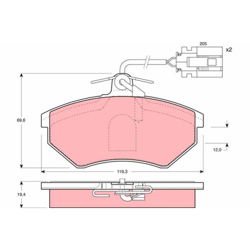 Pad Sub Set,Rr Calip