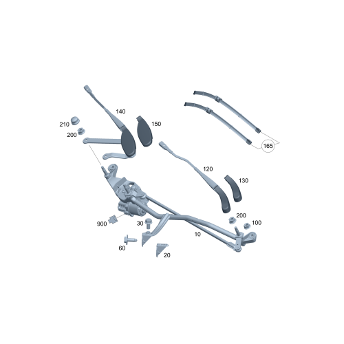 Wiper Blade Kit Front Windscreen Mercedes-Benz C-Class Saloon