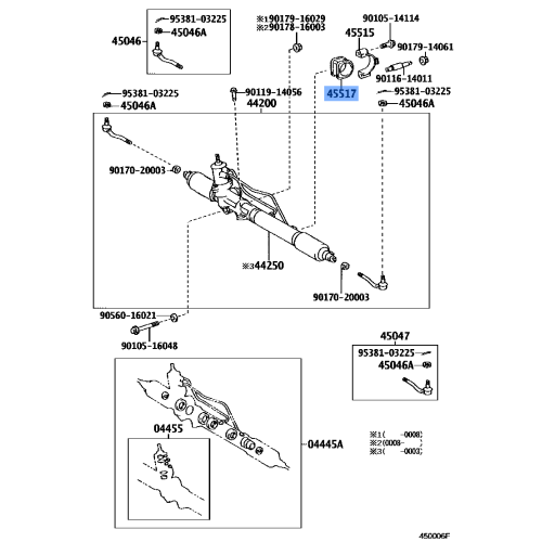 Toyota GROMMET, STEERING RACK HOUSING, NO.2 45517-33021