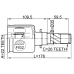 inner cv joint left 22x35x26