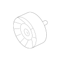 Deflection/Guide Pulley, V-Ribbed Belt