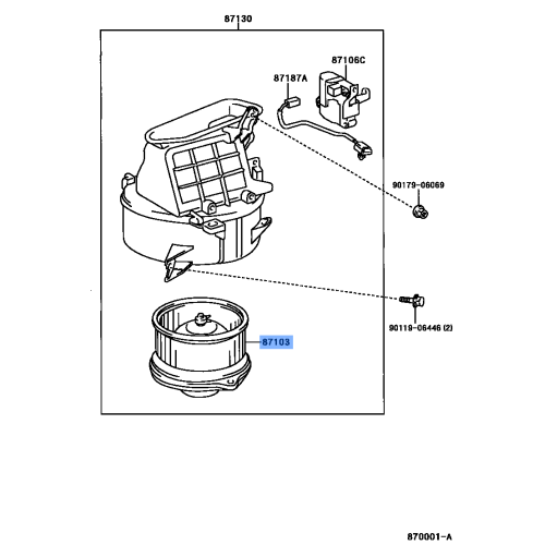 Motor A/C Blower Fan