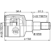 inner cv joint left 28x38x22