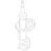 General Motors Front Driver Side Suspension Strut Assembly 23483696 OEM