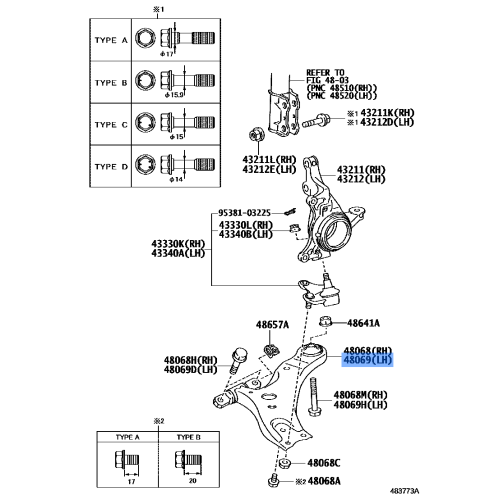 Arm Sub Suspension Lh