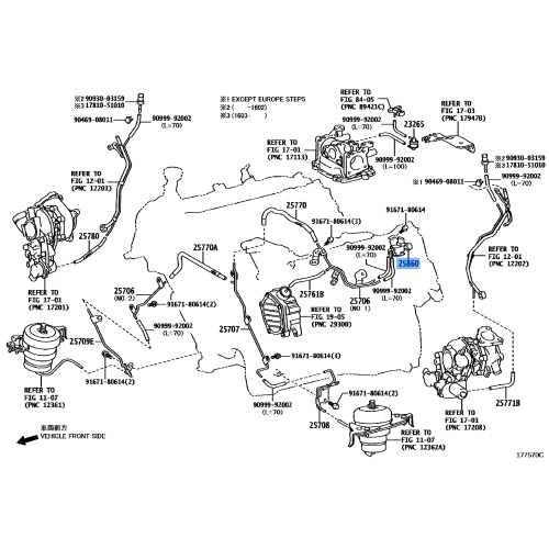 Toyota Genuine Vacuum Switching Valve Assy No.1 25860-51010