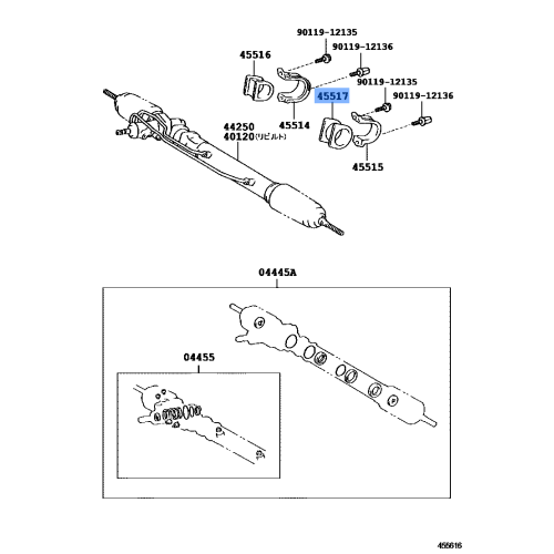 TOYOTA Genuine OEM Grommet Steering 45517-26010