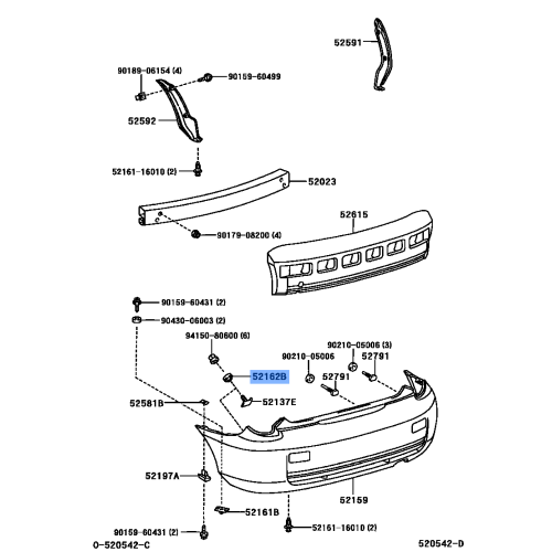 LEX PLATE RR BUMPER