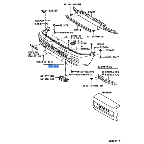 Fr Bumper W/H/C