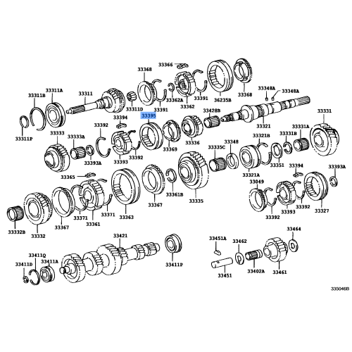 Toyota Genuine Sleeve Transmission Hub No.3 OEM 33395-60020