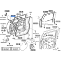 TOYOTA 68162-35073 Genuine Front Door Glass Weatherstrip Outer Left Hand