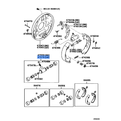 Toyota Cylinder Assy, Rear Wheel Brake (For LH, Front or Upper) 47570-37073