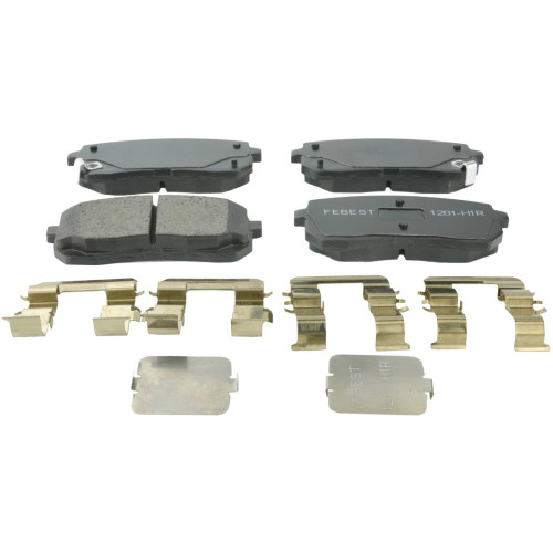 pad kit, disc brake, rear - kit (with anti squeal shim, with brackets)